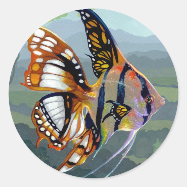 Sticker "Poissons Volants : Étude I" (Devant)