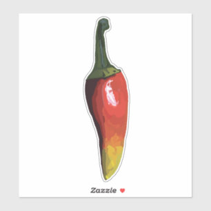Sticker Poivron rouge coloré