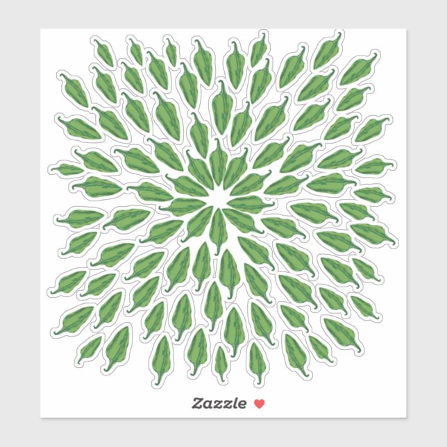 Sticker Poivrons verts (Feuille)