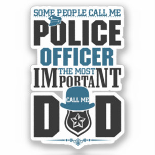 Sticker Police papa   Application de la loi   Cadeaux de F
