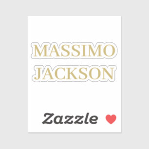 Sticker Police Serif Minimaliste de Couleur Or