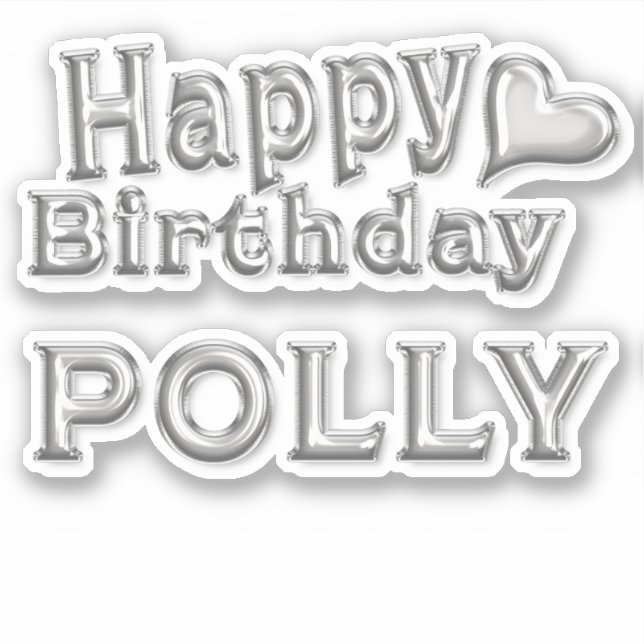 Sticker Polly Happy Birthday (Devant)