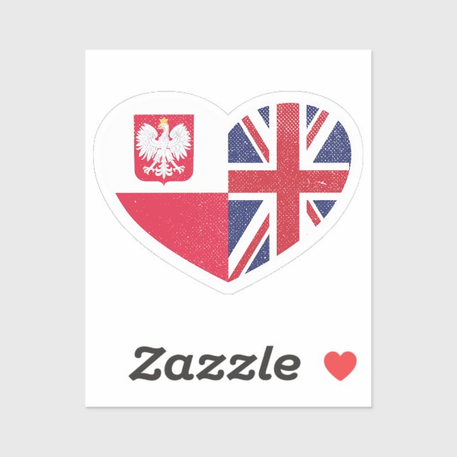 Sticker Pologne Pologne Royaume-Uni Royaume-Uni British He (Feuille)