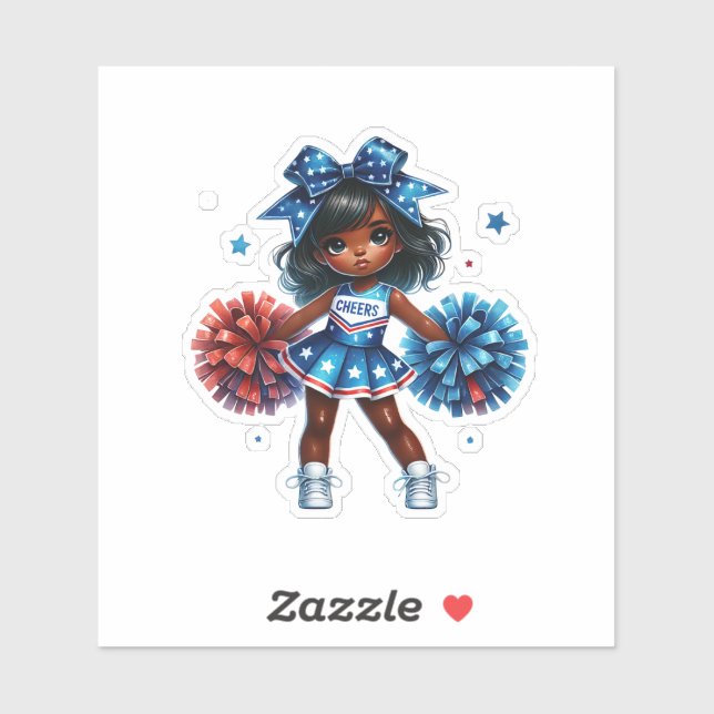 Sticker Pom-pom girl (Feuille)