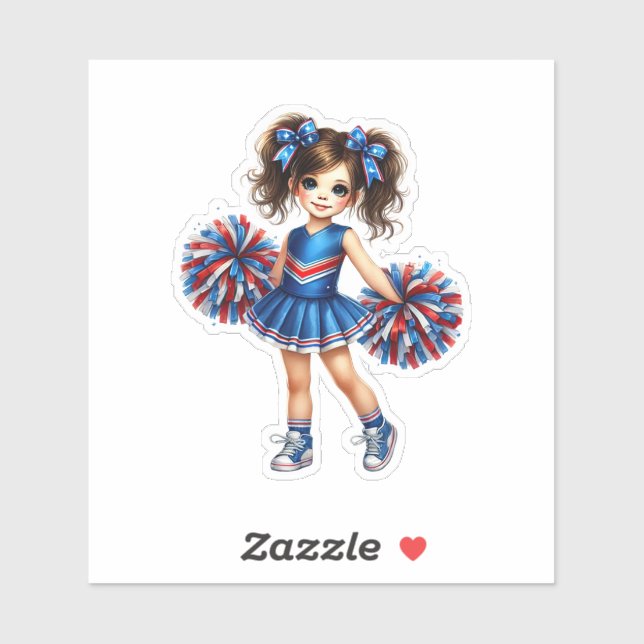 Sticker Pom-pom girl (Feuille)