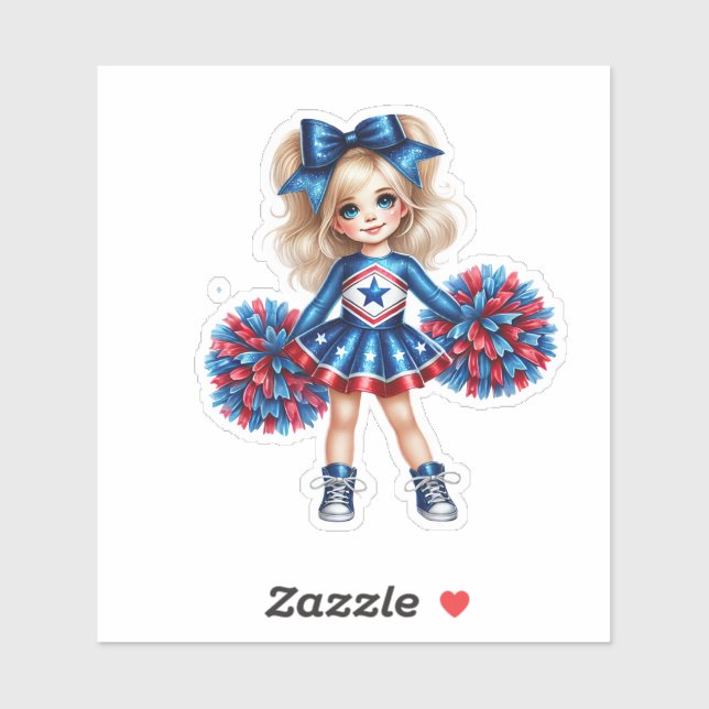 Sticker Pom-pom girl (Feuille)