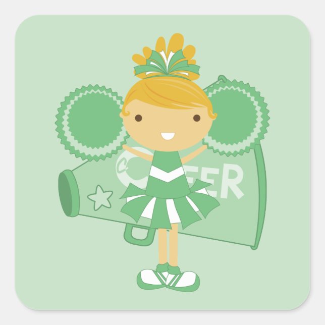 Sticker Pom-pom girl vert KRW Favoriser (Devant)