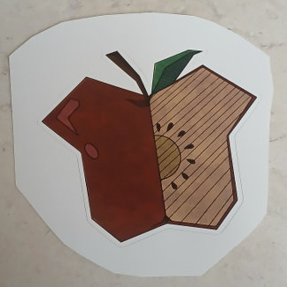 Sticker Pomme Angulaire