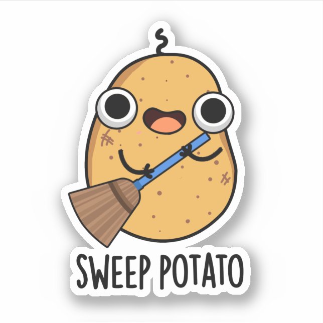 Sticker Pomme de terre Sweep Funny Sweet Pomme de terre (Devant)