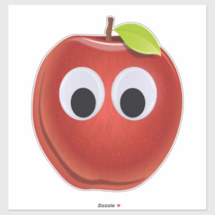 Sticker Pomme, fruit rouge aux yeux de dieu - Personnalisé