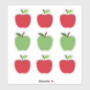 Sticker Pommes rouges et vertes