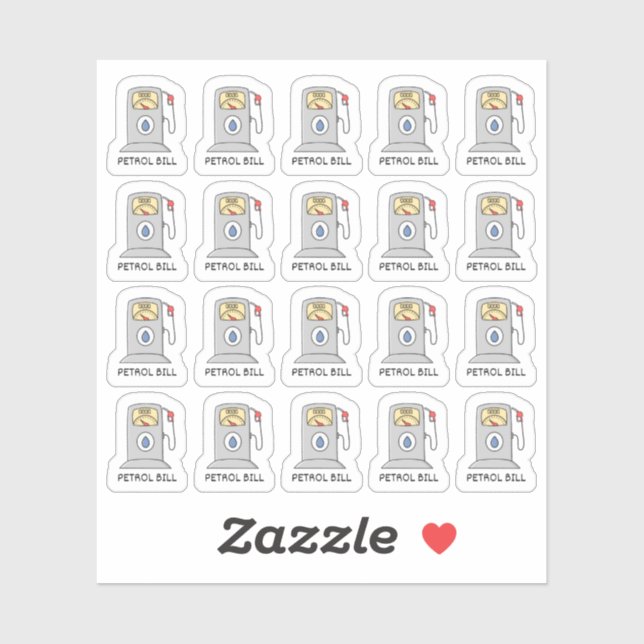 Sticker Pompe à gaz Pétrole Tracker de la facture de rappe (Feuille)