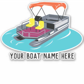 Sticker Pontoon Coloré Personnalisé
