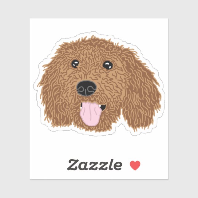 Sticker Poodle Dog Mom Mug (Feuille)