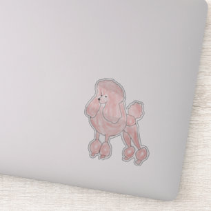 Sticker Poodle rose