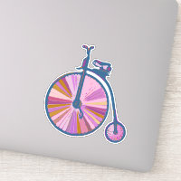 Pop Art vieux mode Unicycle Motif en rose
