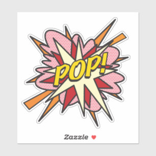 Sticker POP Drôle Rétro Bande Dessinée Pop Art