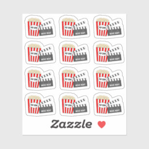 Sticker Popcorn Cinéma Soirée de Film Rappel Planificateur