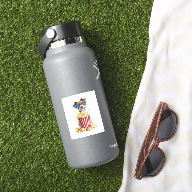 Sticker Popcorn Pup � Movie Night Chien (HydroFlask Insitu)