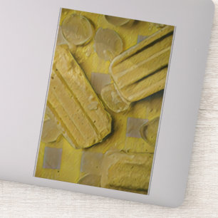 Sticker popsicle à cône de crème glacée jaune