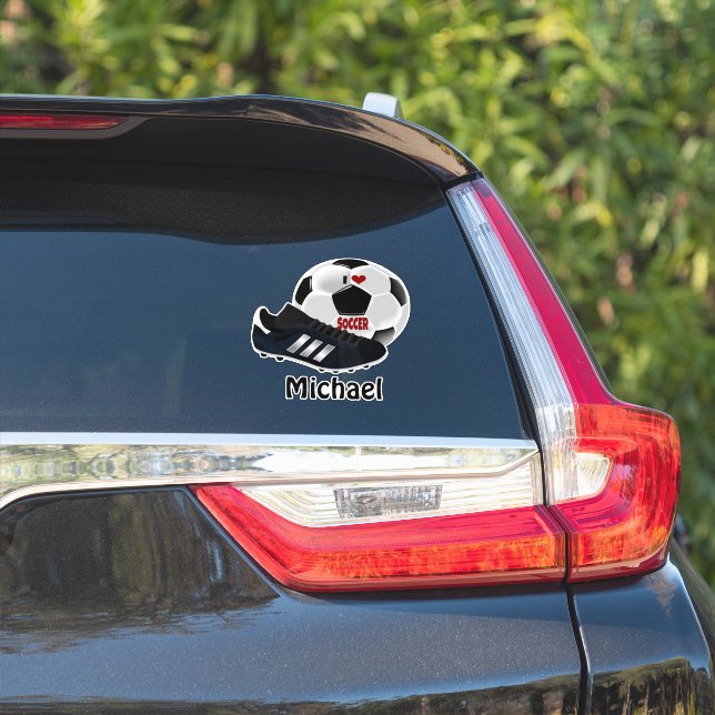 Sticker Popular soccer design template (Côté voiture)