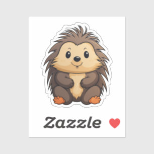 Sticker Porcupine caricaturale