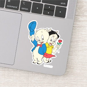 Sticker Porky Pig and Petunia