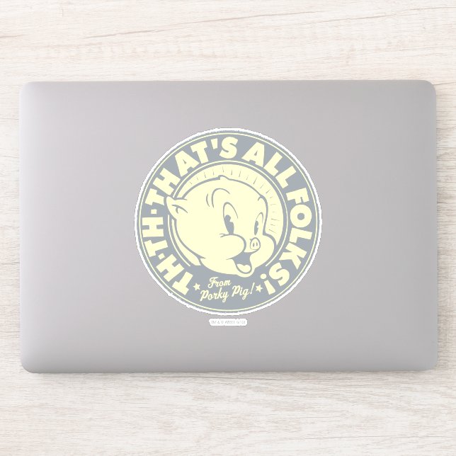 Sticker Porky TH-TH-C'EST TOUT DES FOLKS ! (Ordinateur)