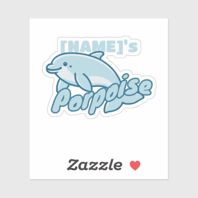 STICKER PORPOISE DU NOM PERSONNALISÉ (Feuille)