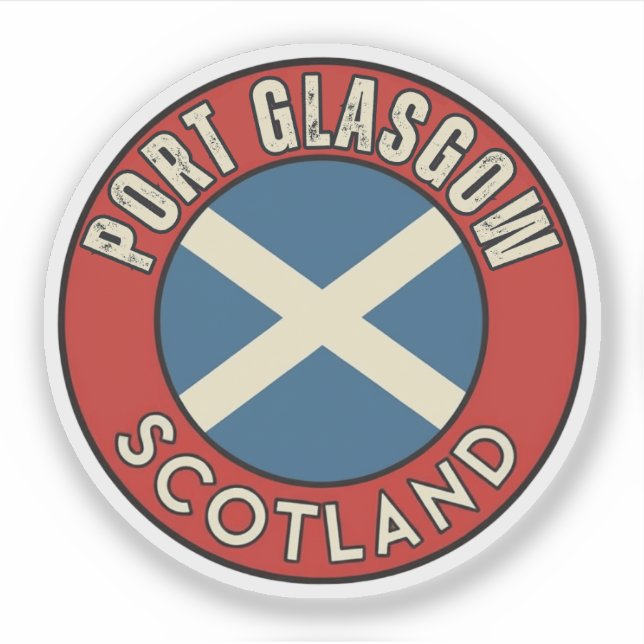 Sticker Port Glasgow, Écosse (Devant)