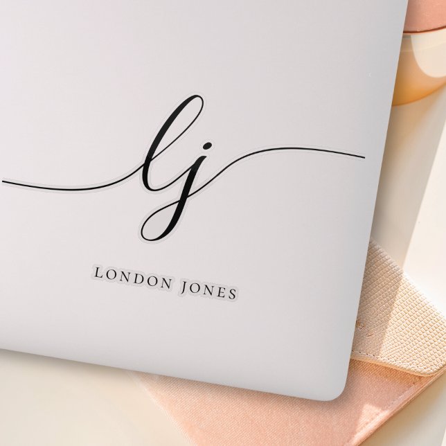 Sticker Portable des initiales de script moderne (Créateur téléchargé)