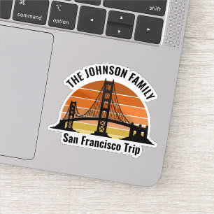 Sticker Portable personnalisé San Francisco Bridge Sunset