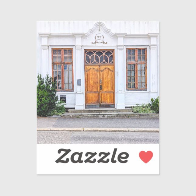 Sticker Porte Art Nouveau norvégienne (Feuille)