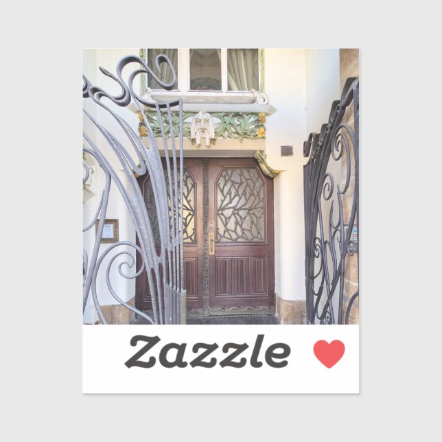 Sticker Porte de Prague Art nouveau (Feuille)