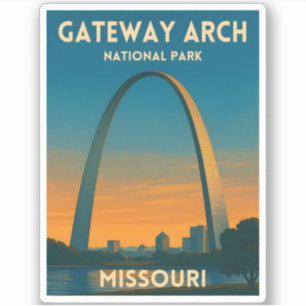 Sticker Porte d'entrée vintage du parc national de l'Arche