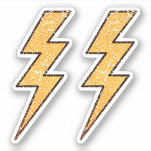 Sticker Porté éclair peeling en détresse boulons