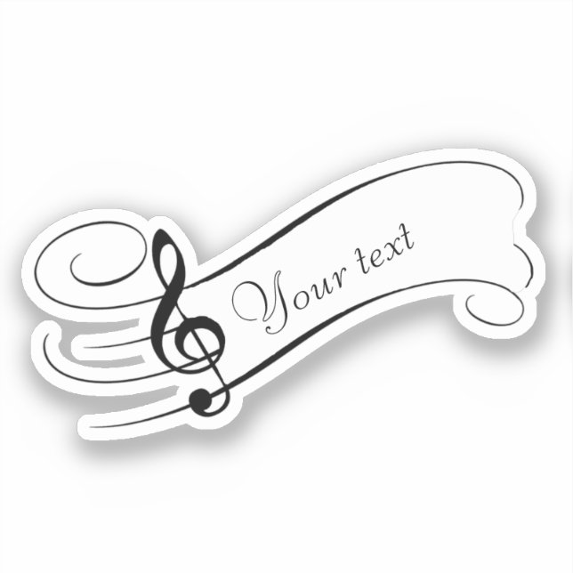 Sticker portée musicale personnalisée (Recto)