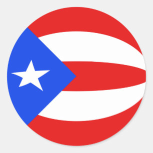 Sticker Porto Rico Fisheye Flag