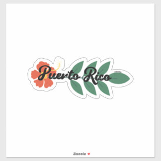 Sticker Porto Rico - Hibisco