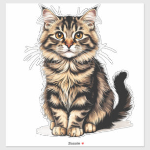 Sticker Portrait de chat en gros plan