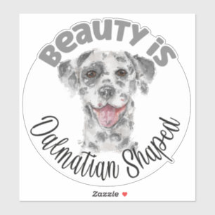 Sticker Portrait de chien dalmate aquarelle
