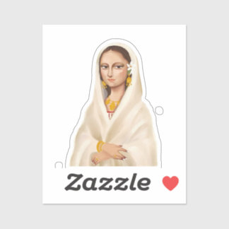 Sticker Portrait de femme élégante | Illustration d'art cu