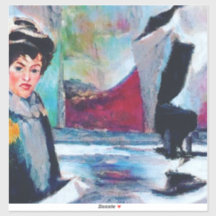 Portrait de femme vintage avec Arrière - plan Abst