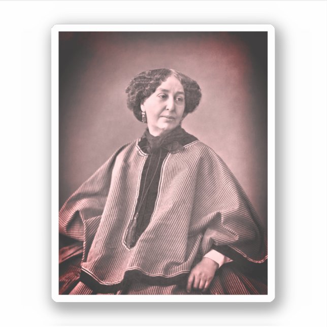Sticker Portrait de George Sand par Nadar (Devant)