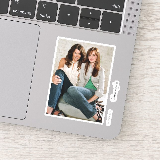 Sticker Portrait de Lorelai et Rory assis (Détail)