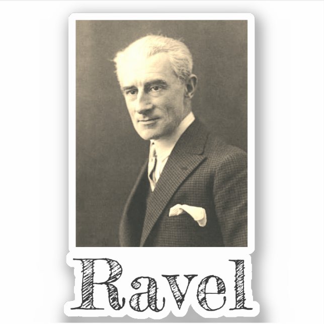 Sticker Portrait de Maurice Ravel (vers 1925) (Devant)