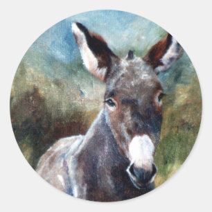 Sticker Portrait Donkey