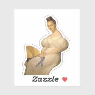 Sticker Portrait d'une femme assise