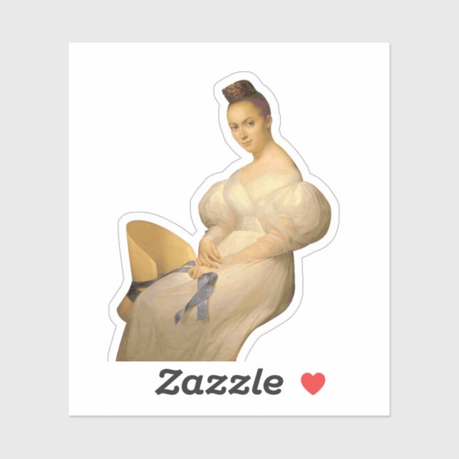 Sticker Portrait d'une femme assise (Feuille)