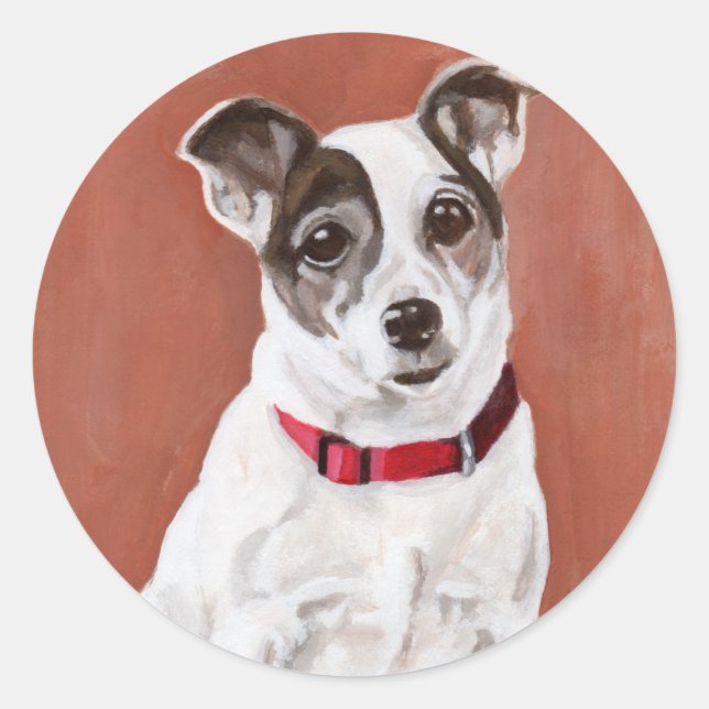 Sticker Portrait Jack Russell Terrier (Devant)